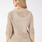 Crochet Knit Polo Top