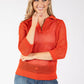 Crochet Knit Polo Top