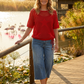 Star Design Knit Top