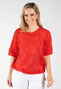 Star Design Knit Top