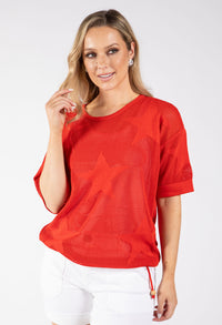 Star Design Knit Top