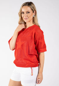 Star Design Knit Top