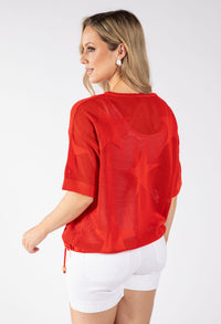 Star Design Knit Top
