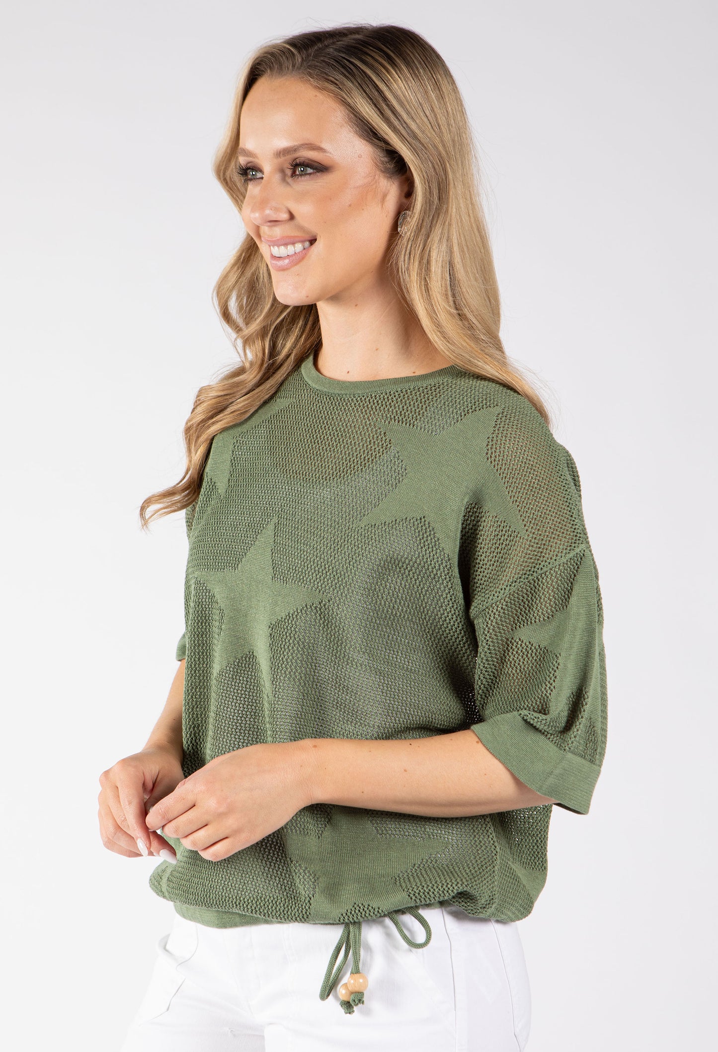 Star Design Knit Top