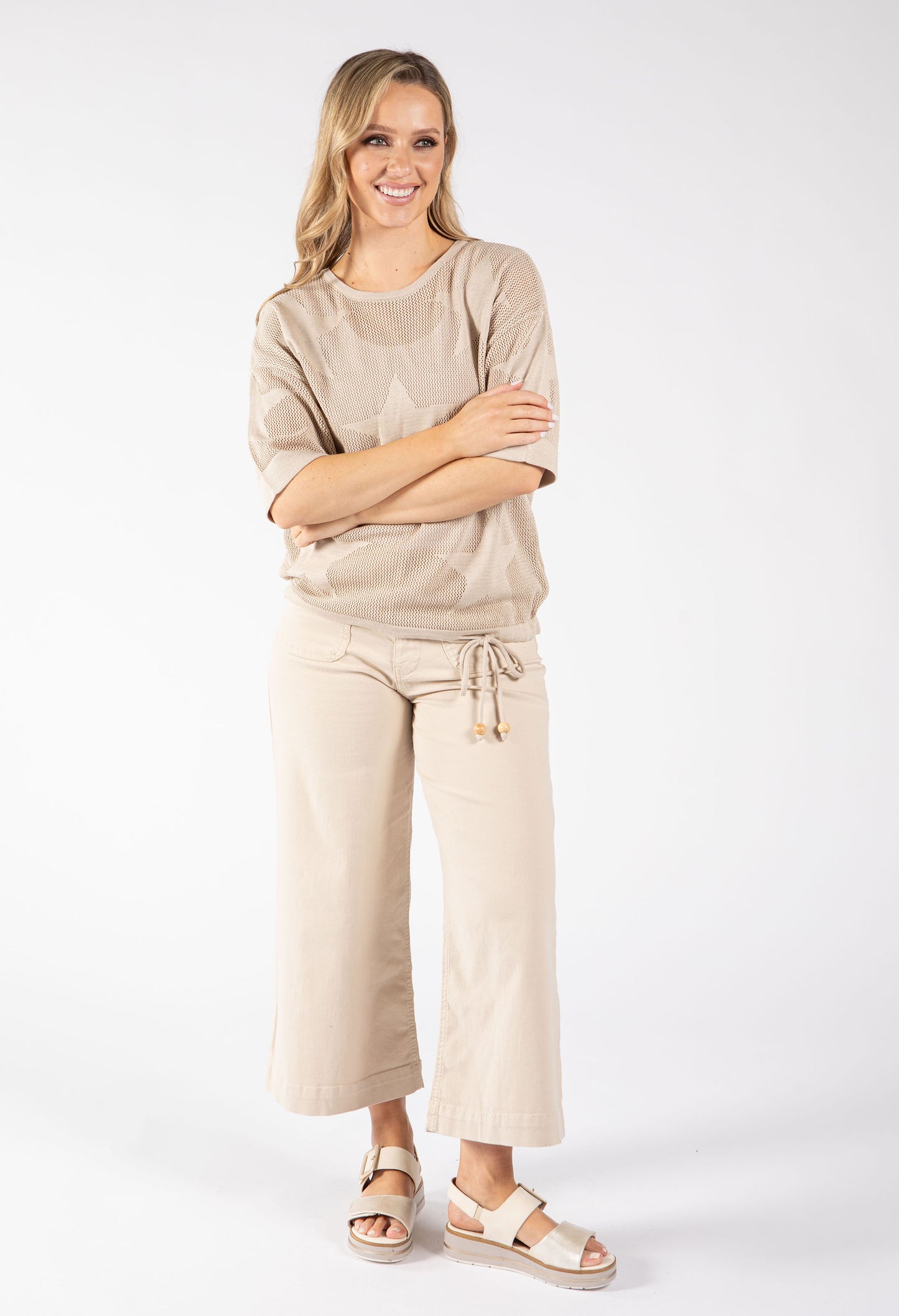 Star Design Knit Top