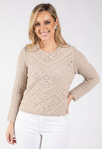 Ginza Crochet Knit Jumper