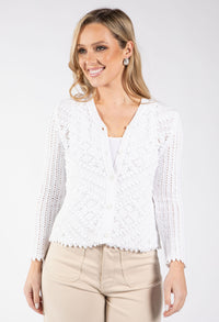 Ginza Crochet Knit Cardigan