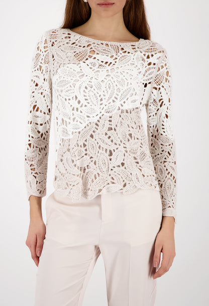 Cornelli Pattern Knit Top