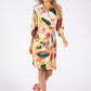 Sunny Abstract Print Wrap Dress