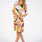 Sunny Abstract Print Wrap Dress