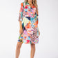 Sunny Abstract Print Wrap Dress