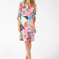 Sunny Abstract Print Wrap Dress