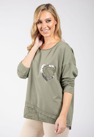Love Heart Detail Jumper