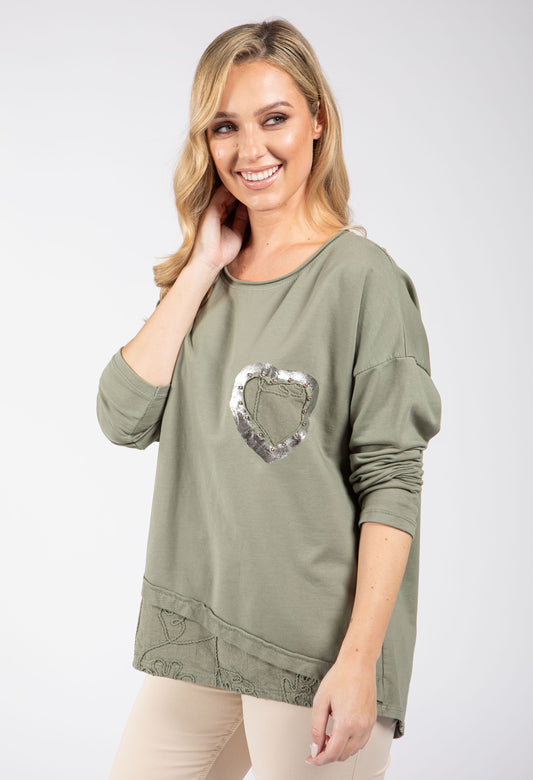 Love Heart Detail Jumper