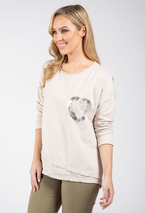 Love Heart Detail Jumper