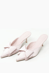 Satin Bow Heel