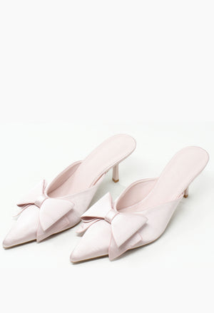 Satin Bow Heel