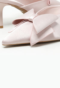 Satin Bow Heel