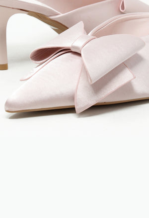 Satin Bow Heel
