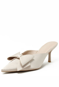 Satin Bow Heel