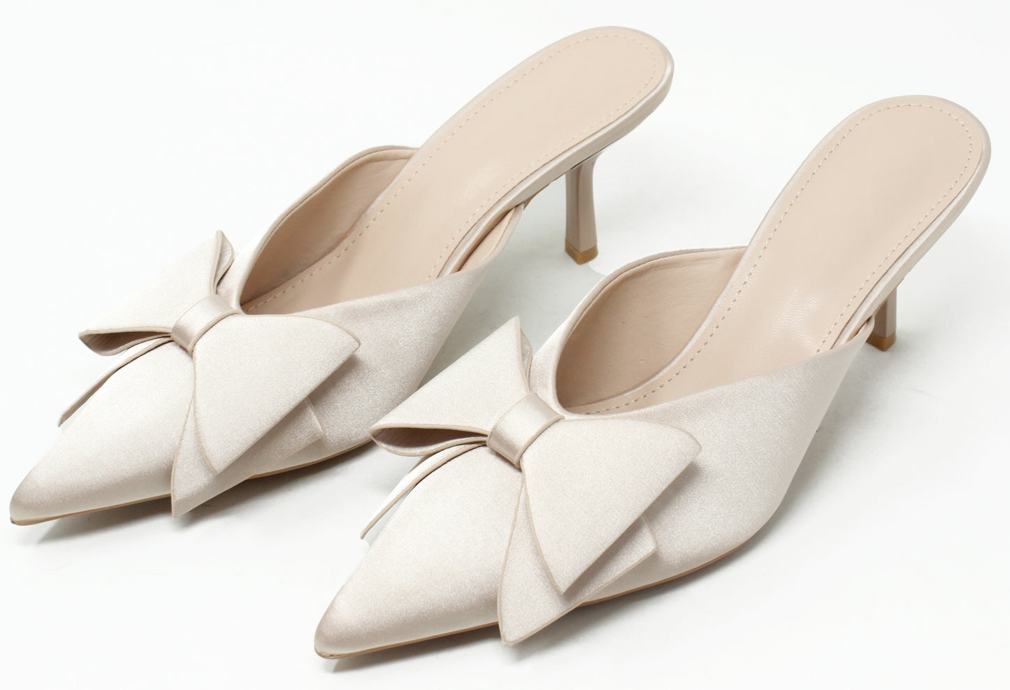 Satin Bow Heel