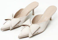Satin Bow Heel