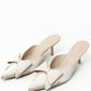 Satin Bow Heel