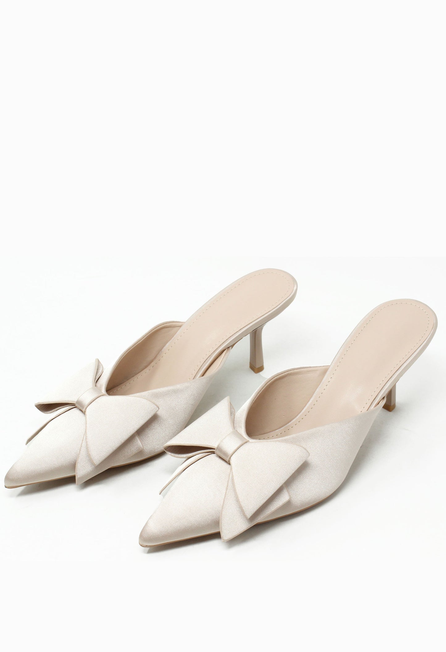Satin Bow Heel