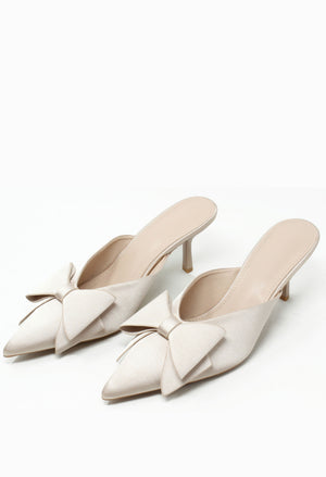 Satin Bow Heel