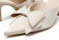 Satin Bow Heel
