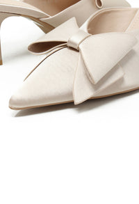 Satin Bow Heel