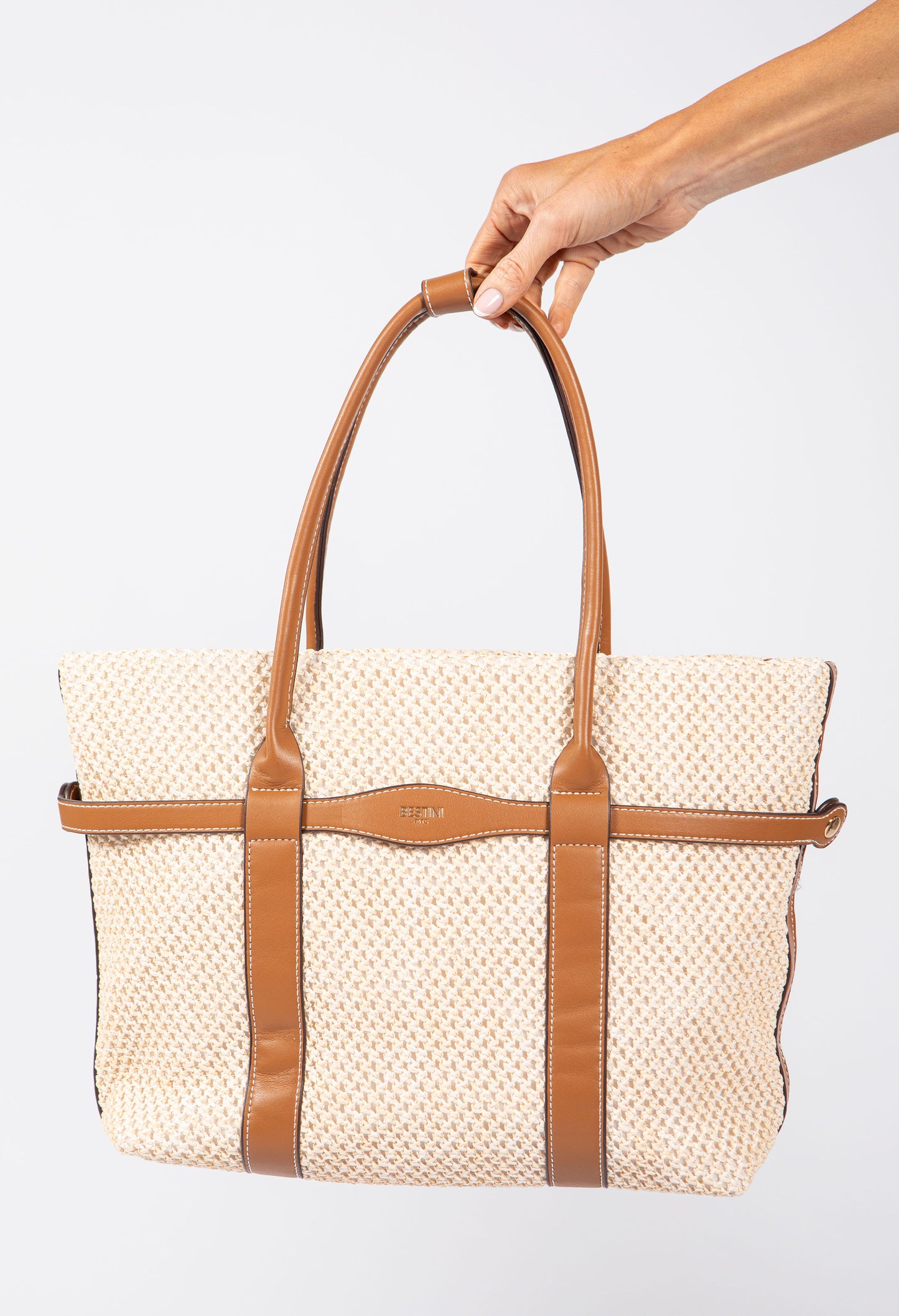Straw Effect Tote Bag
