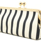 Striped Canvas Clutch Bag