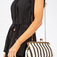 Striped Canvas Clutch Bag