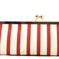 Striped Canvas Clutch Bag