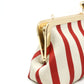 Striped Canvas Clutch Bag