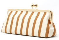 Striped Canvas Clutch Bag