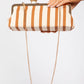 Striped Canvas Clutch Bag