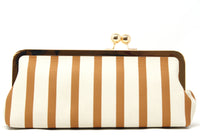 Striped Canvas Clutch Bag