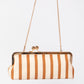 Striped Canvas Clutch Bag