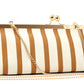 Striped Canvas Clutch Bag