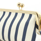 Striped Canvas Clutch Bag