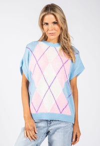 Argyle Knitted Vest