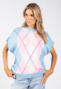 Argyle Knitted Vest