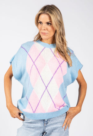 Argyle Knitted Vest