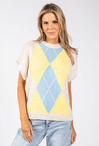 Argyle Knitted Vest