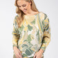 Leaf Print Knit Jumper