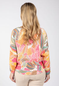 Leaf Print Knit Jumper