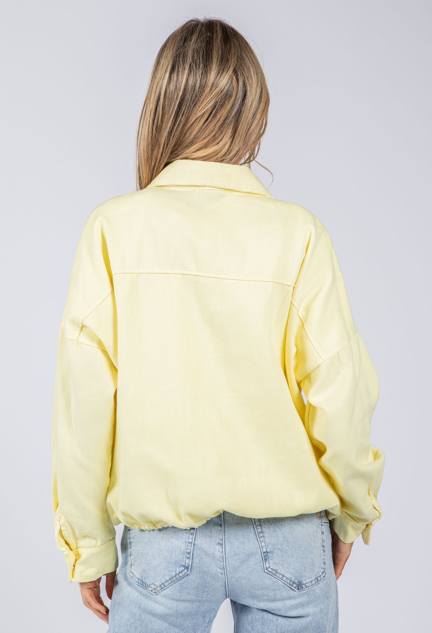 Gold Brooch Detail Denim Jacket