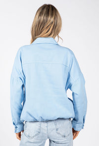 Gold Brooch Detail Denim Jacket